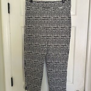 Michael Kors Black and White tweed cropped pant